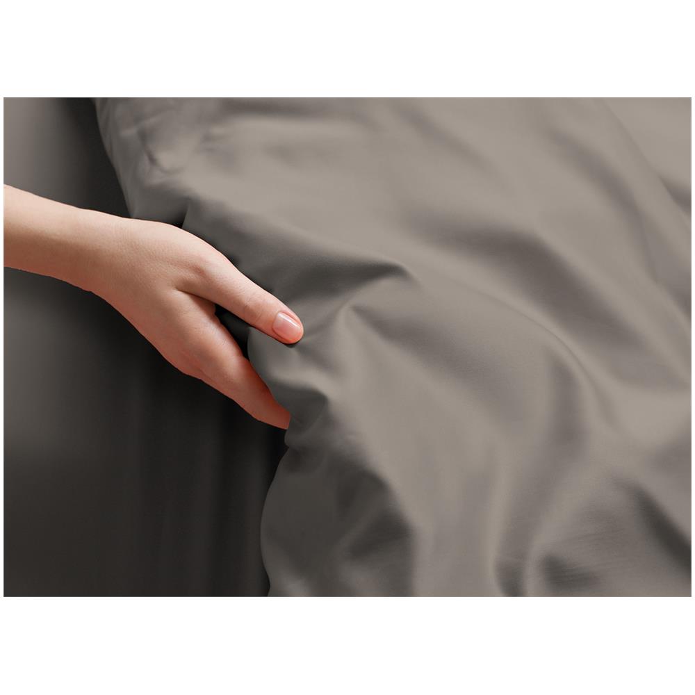 Sacco Copripiumino In 100% Cotone Percalle Made In Italy In Tinta Unita Vari Colori Matrimoniale Tortora - Foto 5