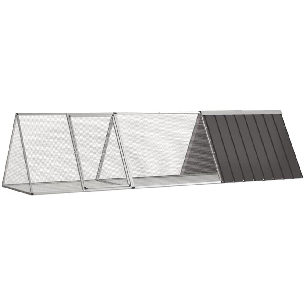 Gabbia Per Conigli Antracite 302,5x80,5x71 Cm Acciaio Zincato - Foto 1