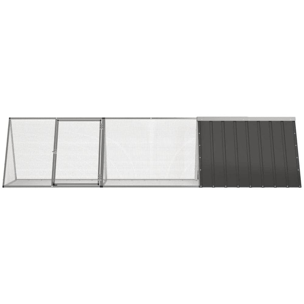 Gabbia Per Conigli Antracite 302,5x80,5x71 Cm Acciaio Zincato - Foto 3