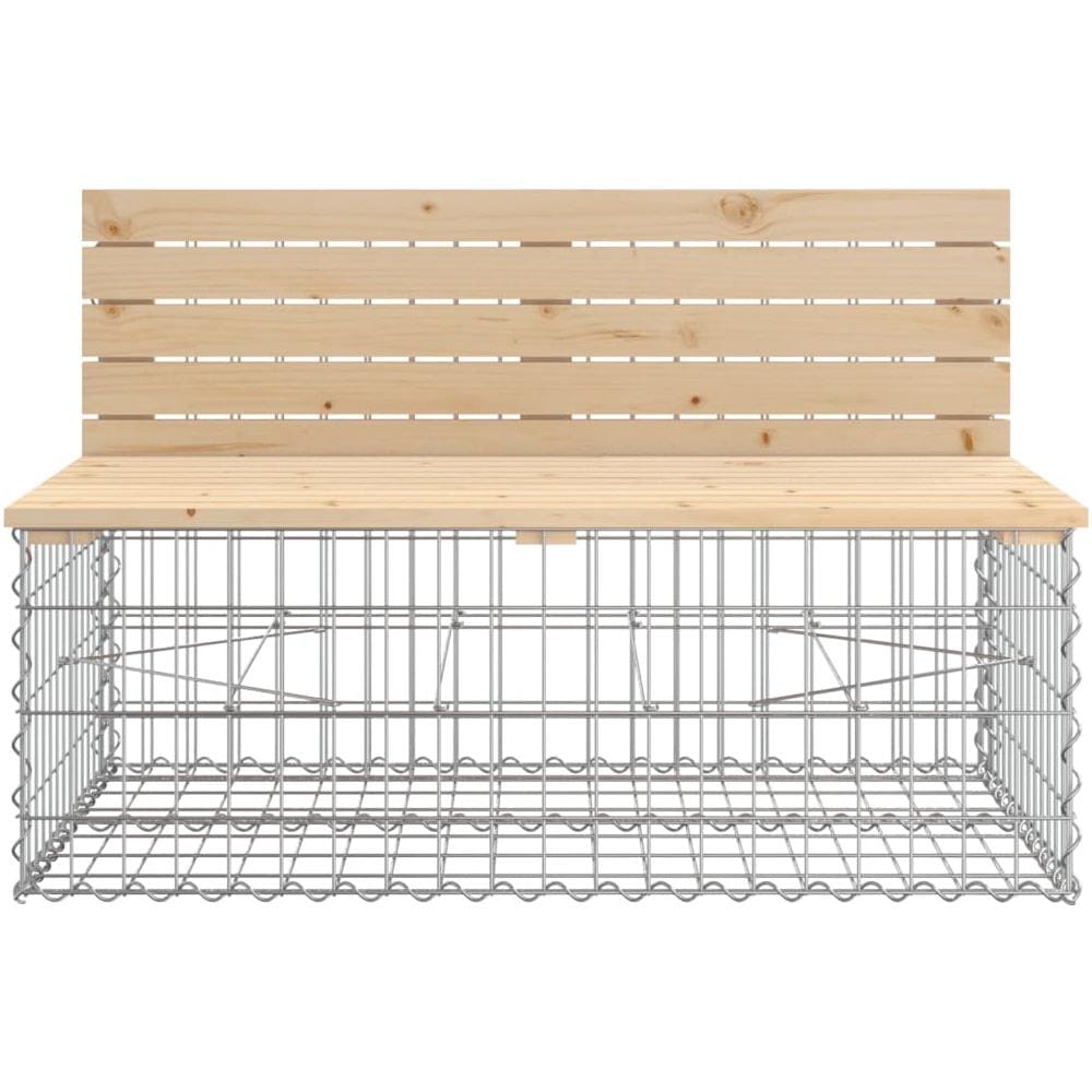 Panca Giardino Design Gabbione 103x70x65 cm Legno Massello Pino - Foto 3