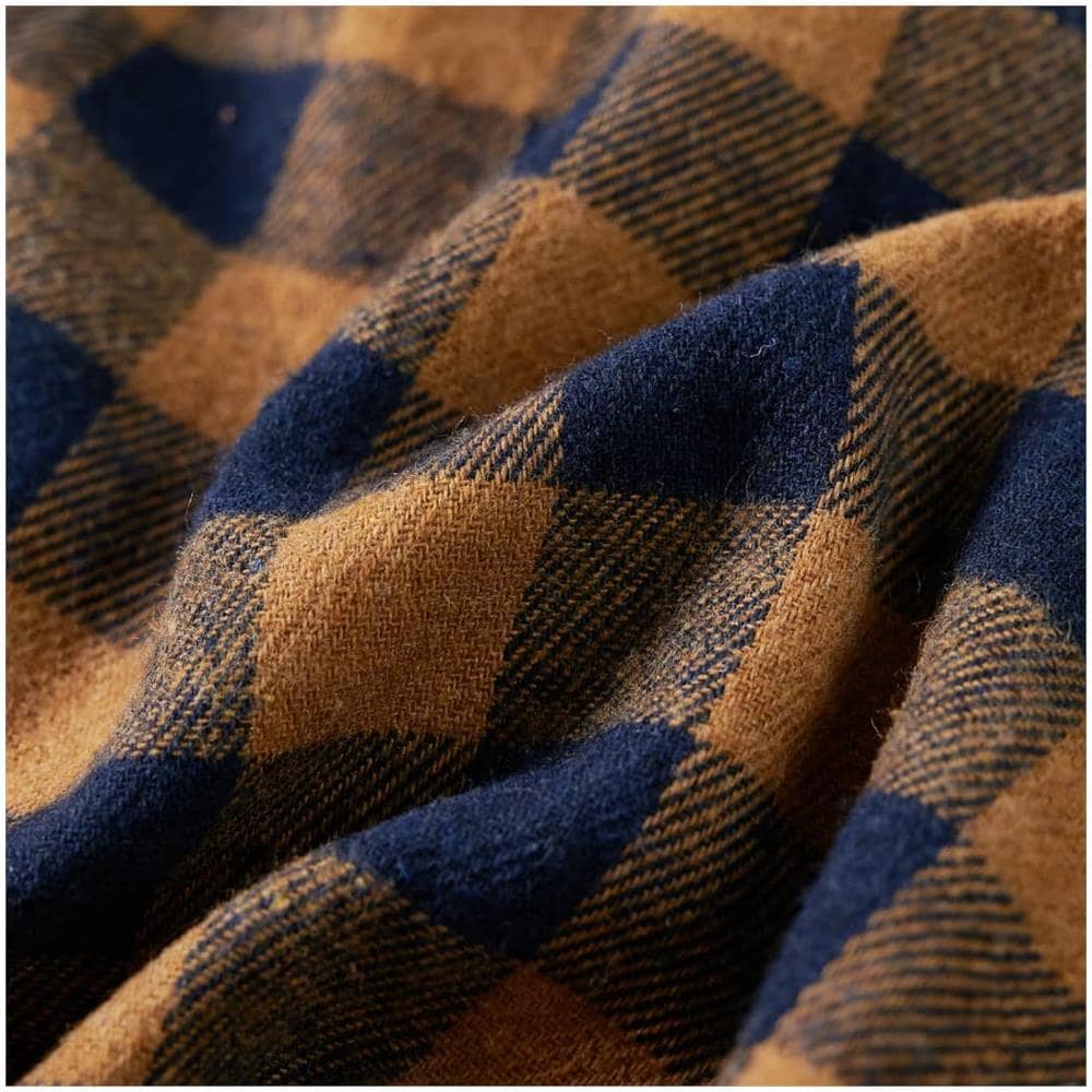 Camicia A Quadri Da Bambino Cognac E Blu 104 - Foto 7