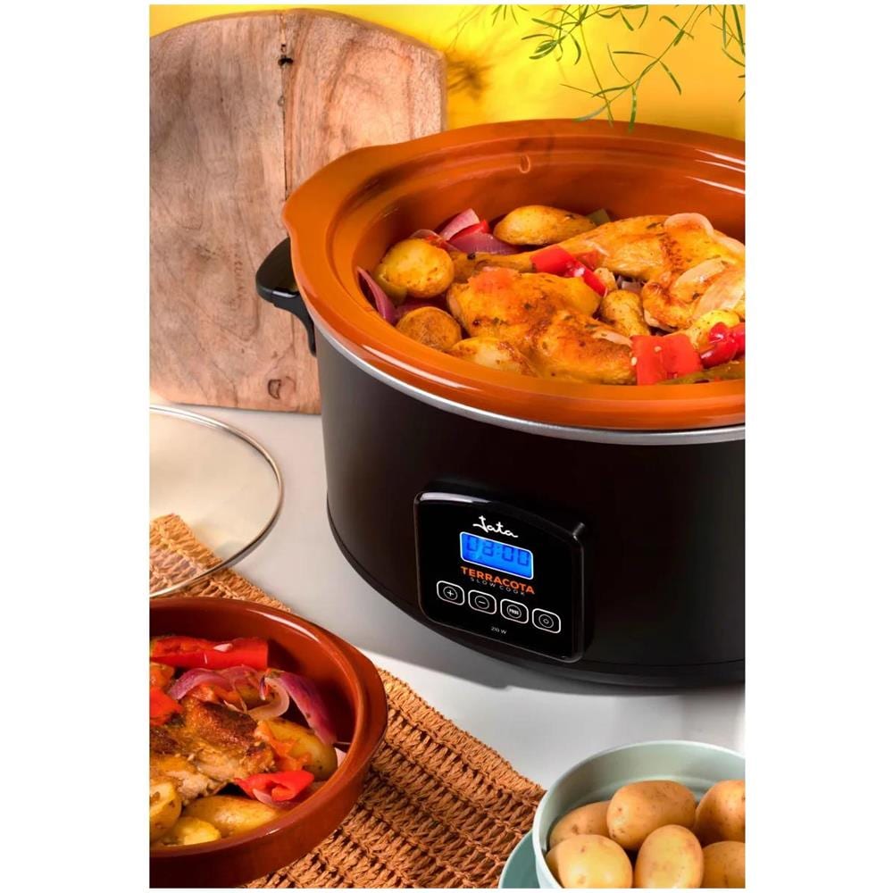 DIGITAL SLOW COOKER 5L OVAL CERAMIC TERRACOTTA CERAMIC BOWL 210W JEOL2145 - Foto 10