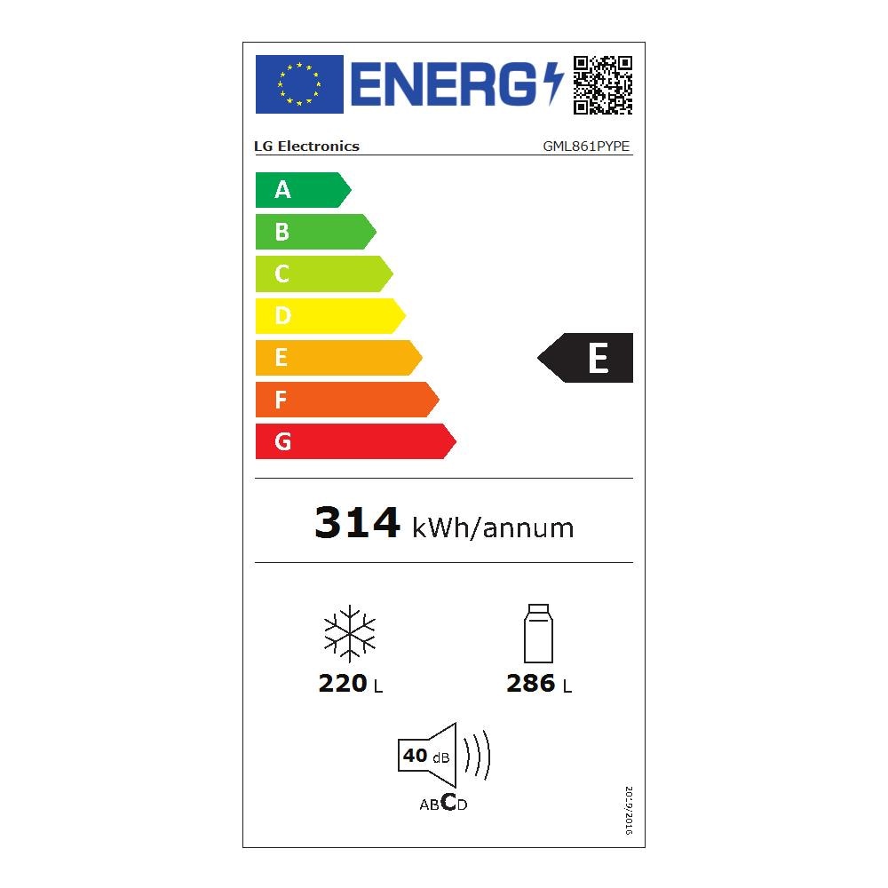 Frigorifero 4 Porte GML861PYPE Total No Frost Multi Air Flow Classe E Capacità Lorda / Netta 508 / 506 Litri Colore Inox - Foto 2