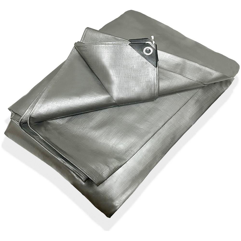 Telo impermeabile da Esterno 8x12 mt 260 gr /m² | Telone Occhiellato In Polietilene Rinforzato Antistrappo con Occhielli Antiruggine, Angoli Rinforzati e Corda Perimetrale - Foto 1