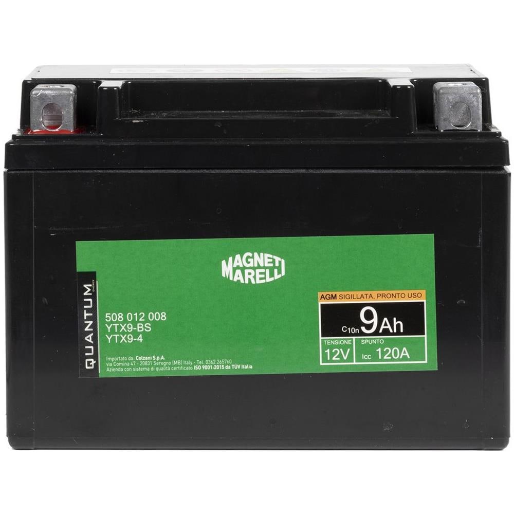 Batteria Moto E Scooter 9ah 12v 120a Tecnologia Agm Sigillata Polo Positivo Sinistro - Foto 2