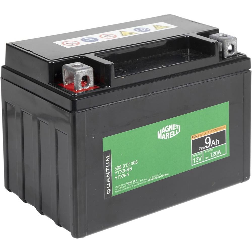 Batteria Moto E Scooter 9ah 12v 120a Tecnologia Agm Sigillata Polo Positivo Sinistro - Foto 4