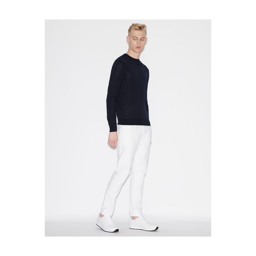 Maglia Maglione Uomo Armani Exchange 8nzm3a Zm8az 1510 Lana Original Ai New Taglia S Colore Blu - Foto 2