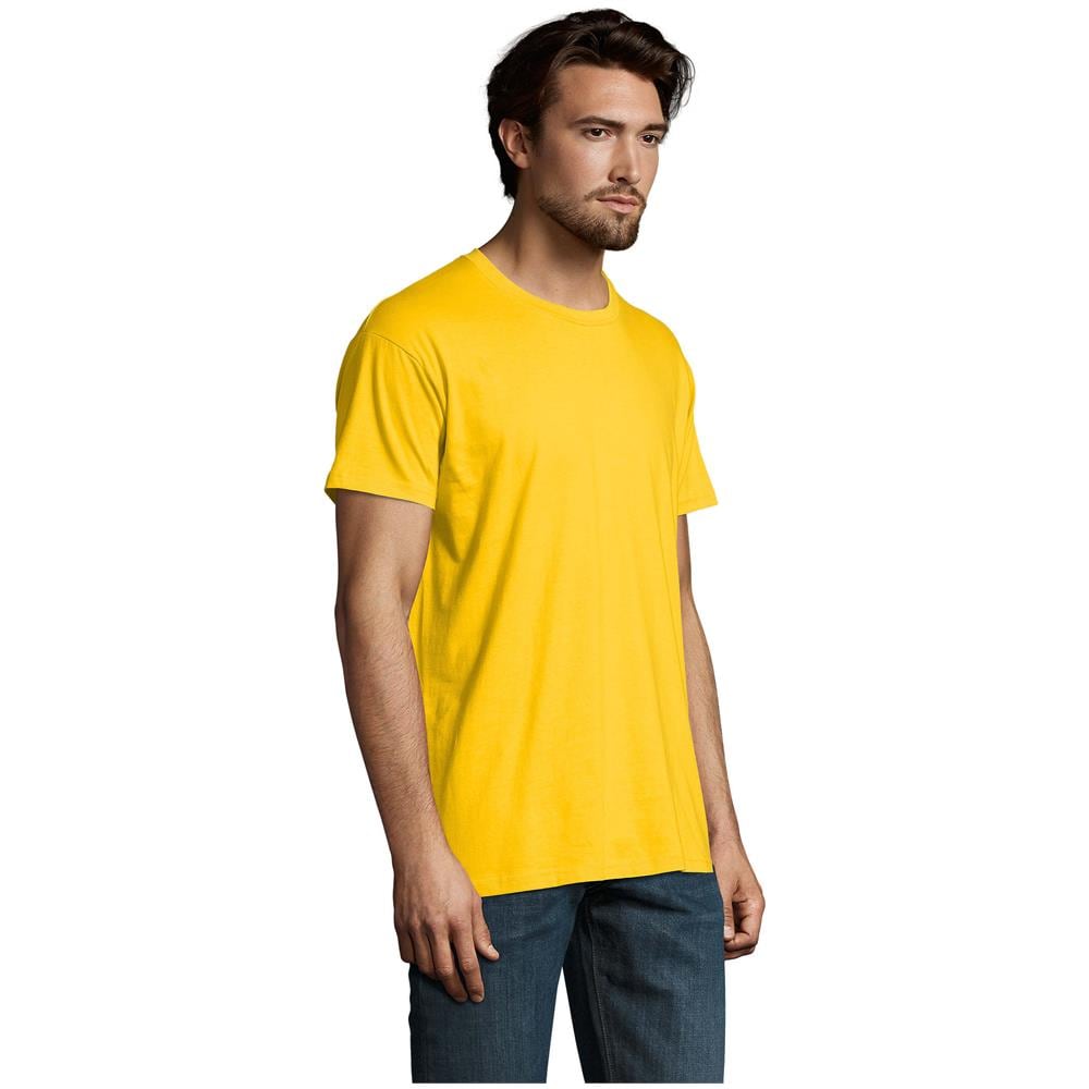 T-shirt Girocollo Da Uomo Modello Imperiale Taglia M Gialla - Foto 3