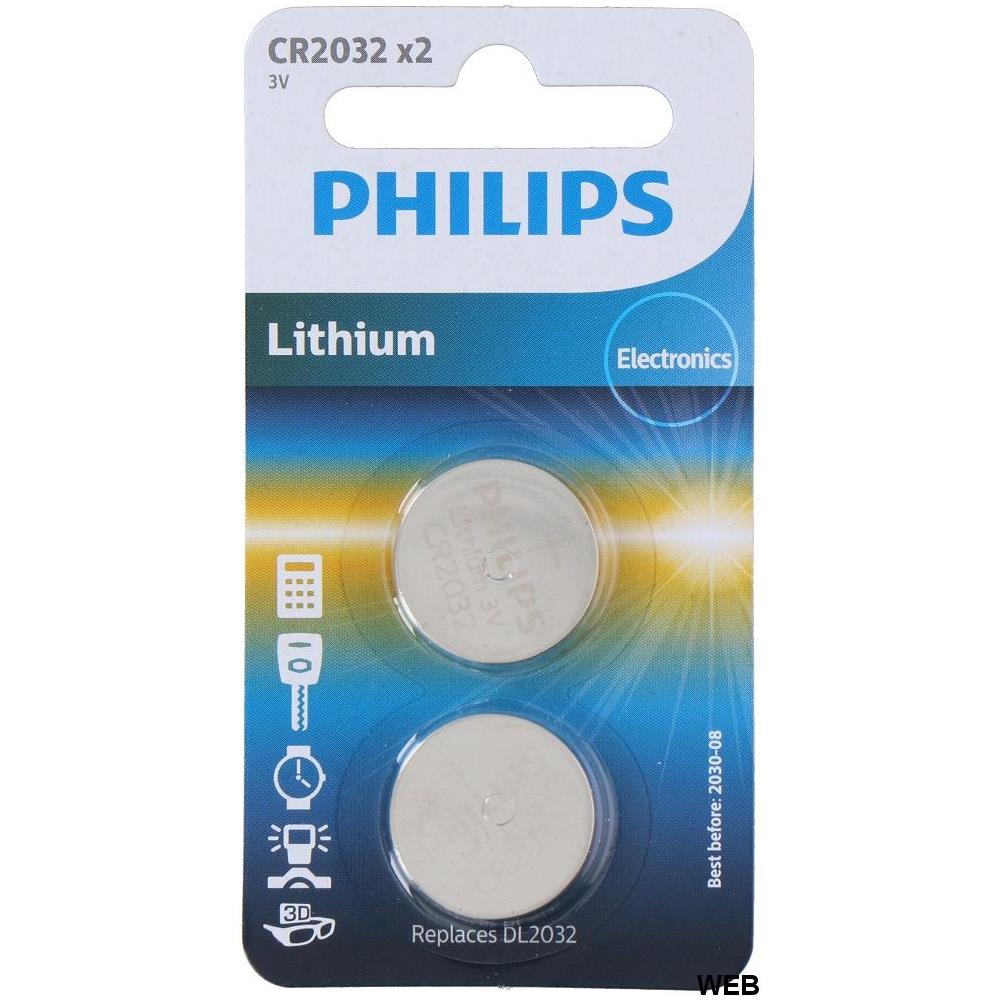 Batteria A Bottone Al Litio Cr2032 Blister Da 2 Philips - Foto 1