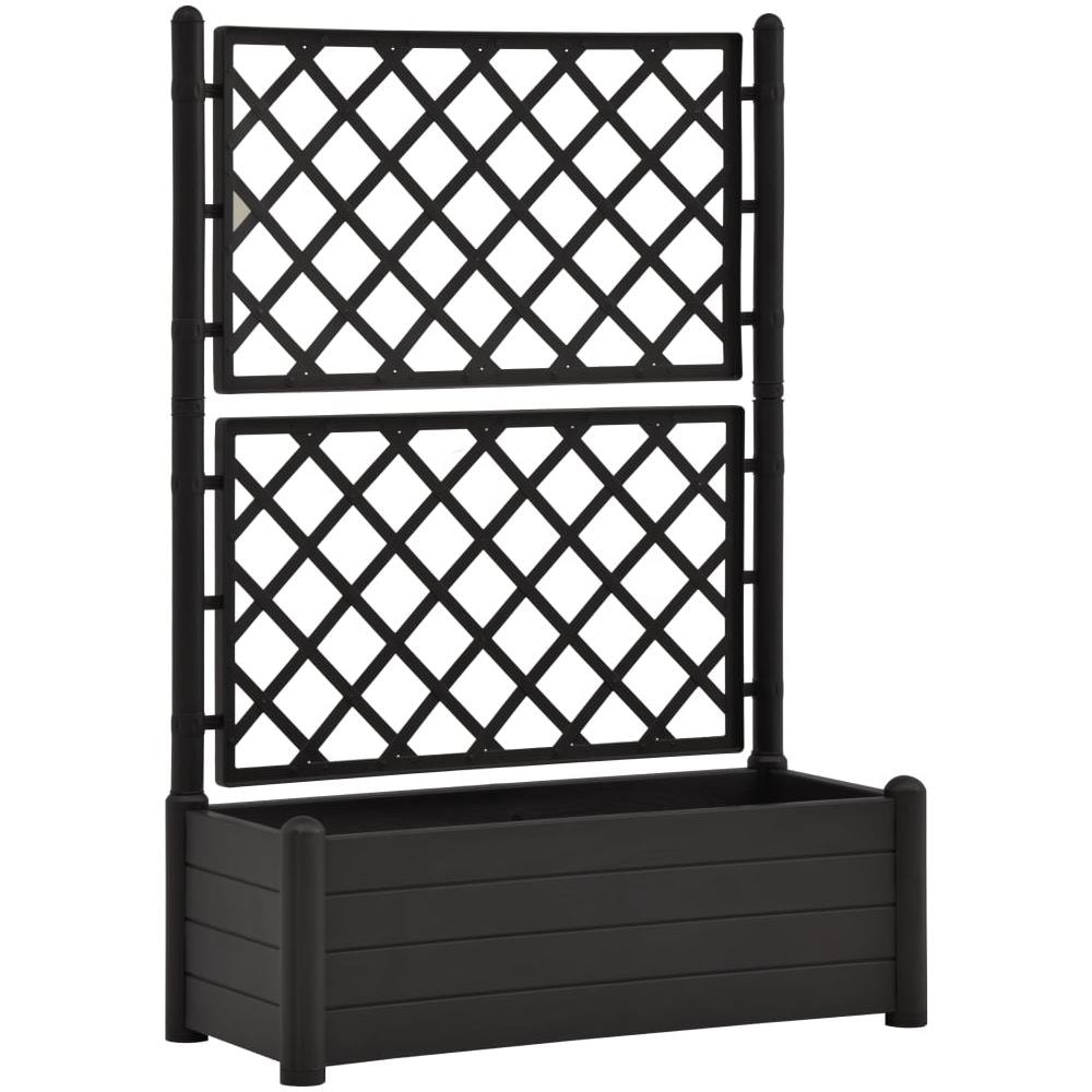 Fioriera da Giardino con Graticcio 100x43x142 cm PP Antracite - Foto 1