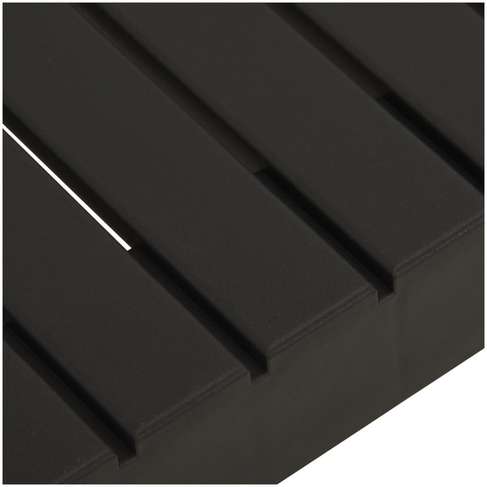 Tavolino Da Salotto Per Giardino In Plastica Grigio - Foto 2