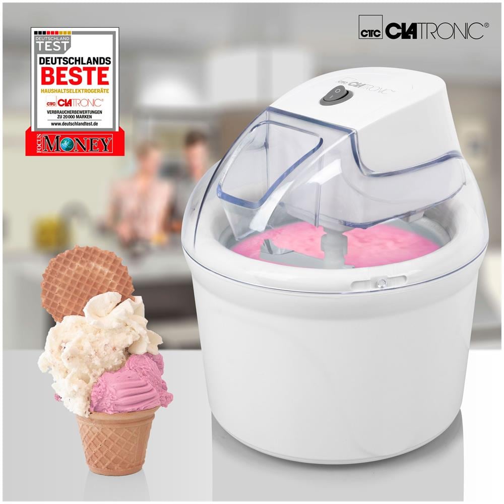 Clatronic Icm 3764 Macchina Del Gelato 1.5l Gelatiera Per Gelati, Yogurt E Sorbetti 20 - 40min 12,5 W Bianco - Foto 8