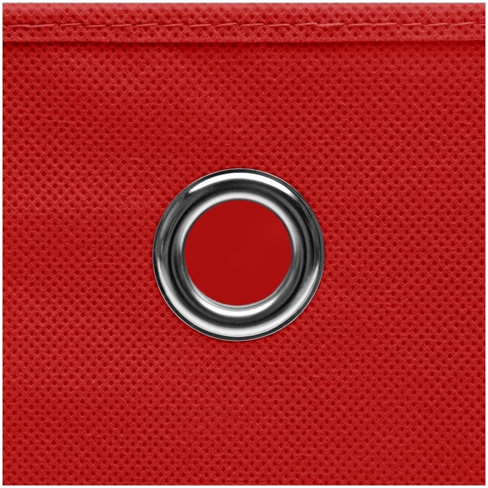 Contenitori 10 pz in Tessuto non Tessuto 28x28x28 cm Rosso - Foto 2