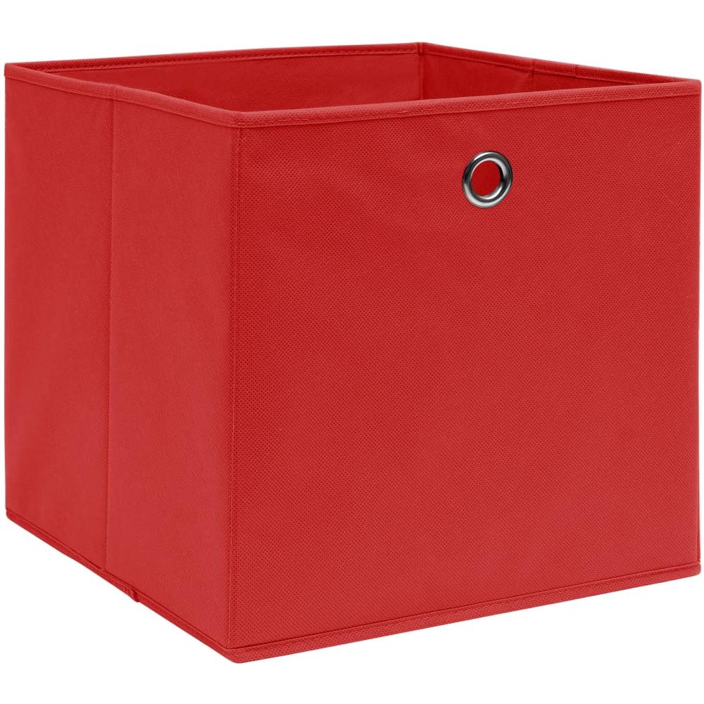 Contenitori 10 pz in Tessuto non Tessuto 28x28x28 cm Rosso - Foto 3