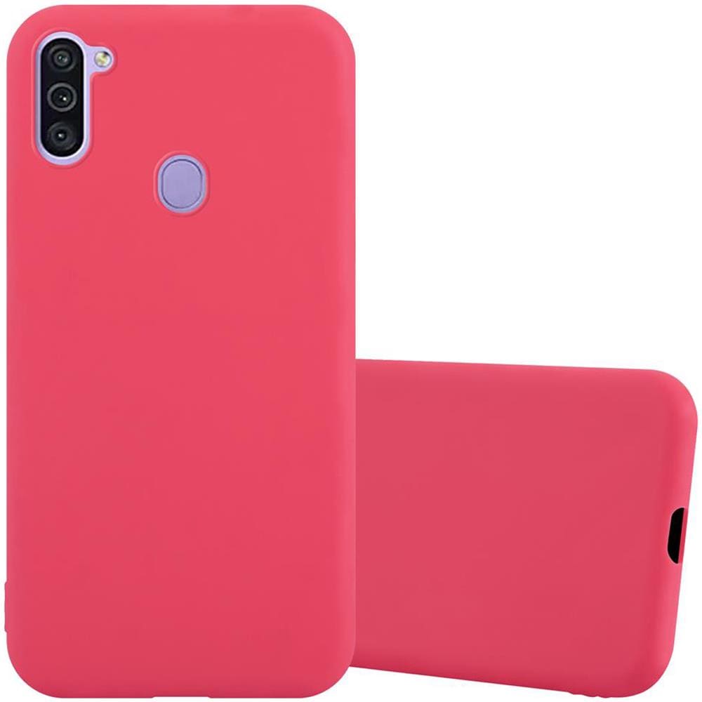 Custodia Compatibile Con Samsung Galaxy A11 Eu / M11 In Candy Rosso - Coperchio Protettivo In Silicone Tpu Flessibile - Foto 1