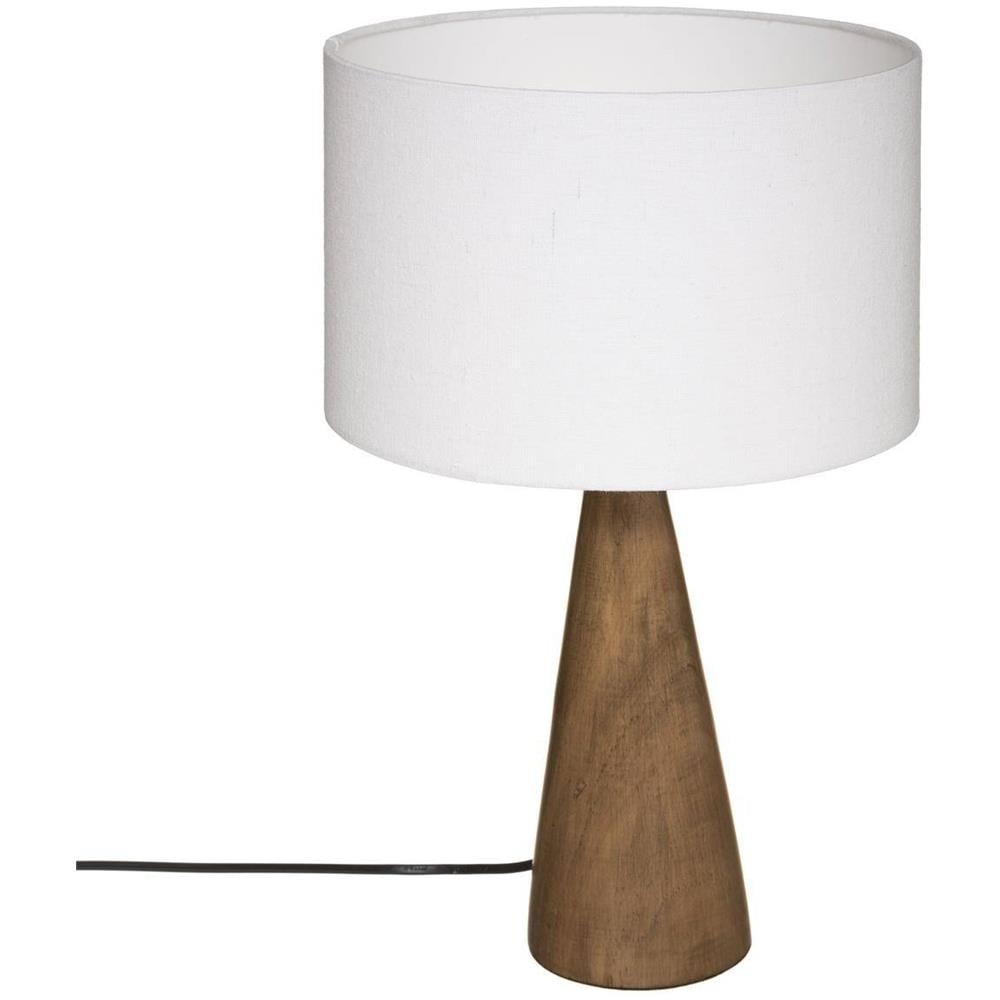 Lampada Da Notte Con Base In Legno, Ø 28 X 46 Cm - Foto 1