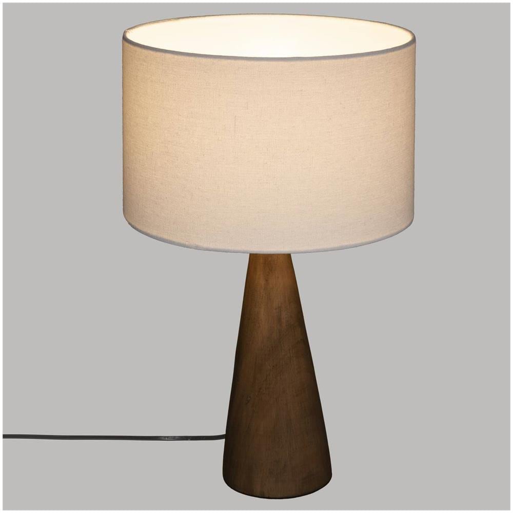Lampada Da Notte Con Base In Legno, Ø 28 X 46 Cm - Foto 2