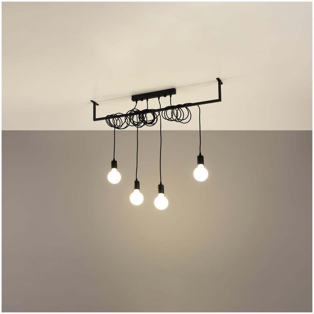 Lampada A Sospensione Salamanca 4 Nero 1000x100x100 Mm Acciaio - Foto 12