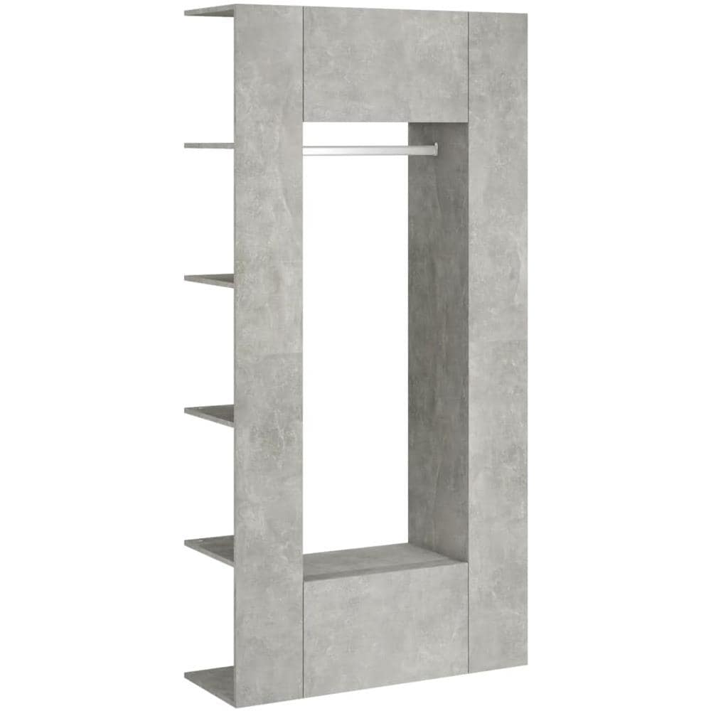Mobili Da Corridoio 2 Pz Grigio Cemento In Legno Multistrato - Foto 2