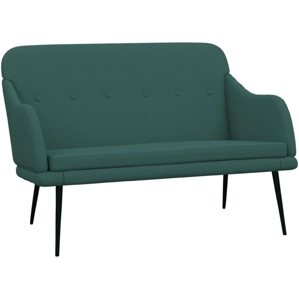 Panca Verde Scuro 110x76x80 Cm In Tessuto - Foto 2