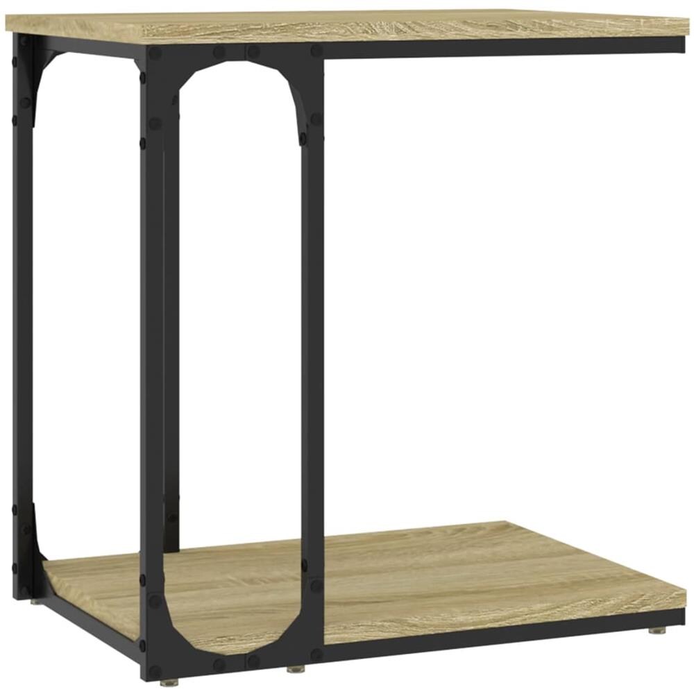 Tavolino Rovere Sonoma 50x35x52 Cm In Legno Multistrato - Foto 2