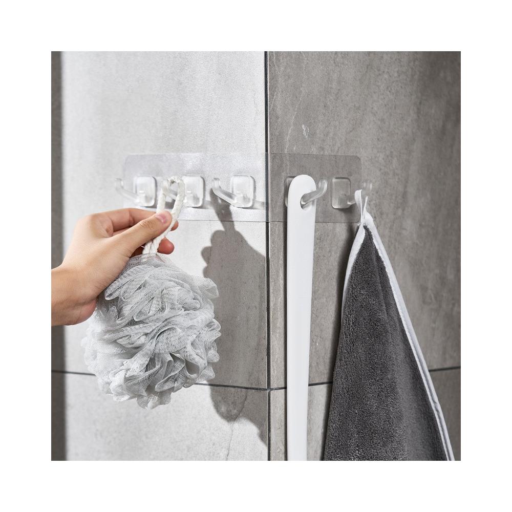 Gancio Adesivo Per Bagno Camera Da Letto Cucina Transparent - Foto 2