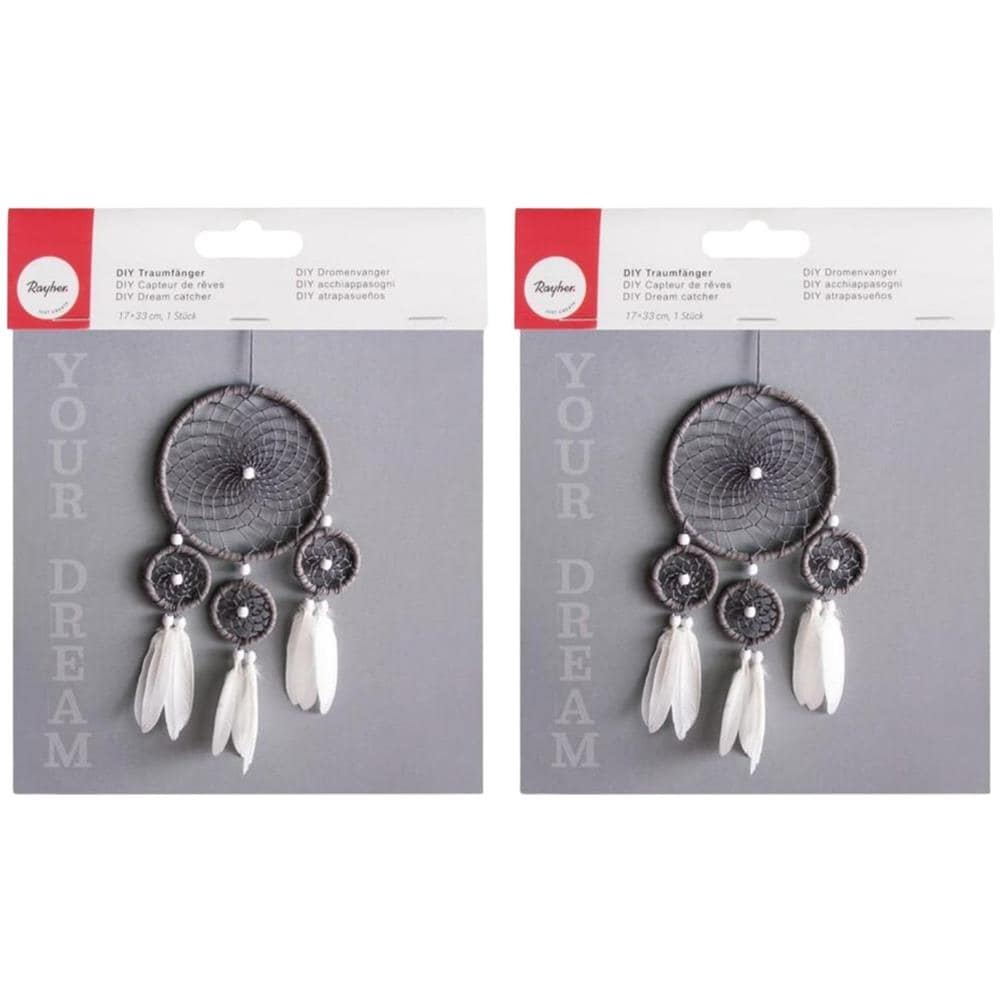 2 Kit Fai Da Te Acchiappasogni Bianco E Grigio - Foto 1