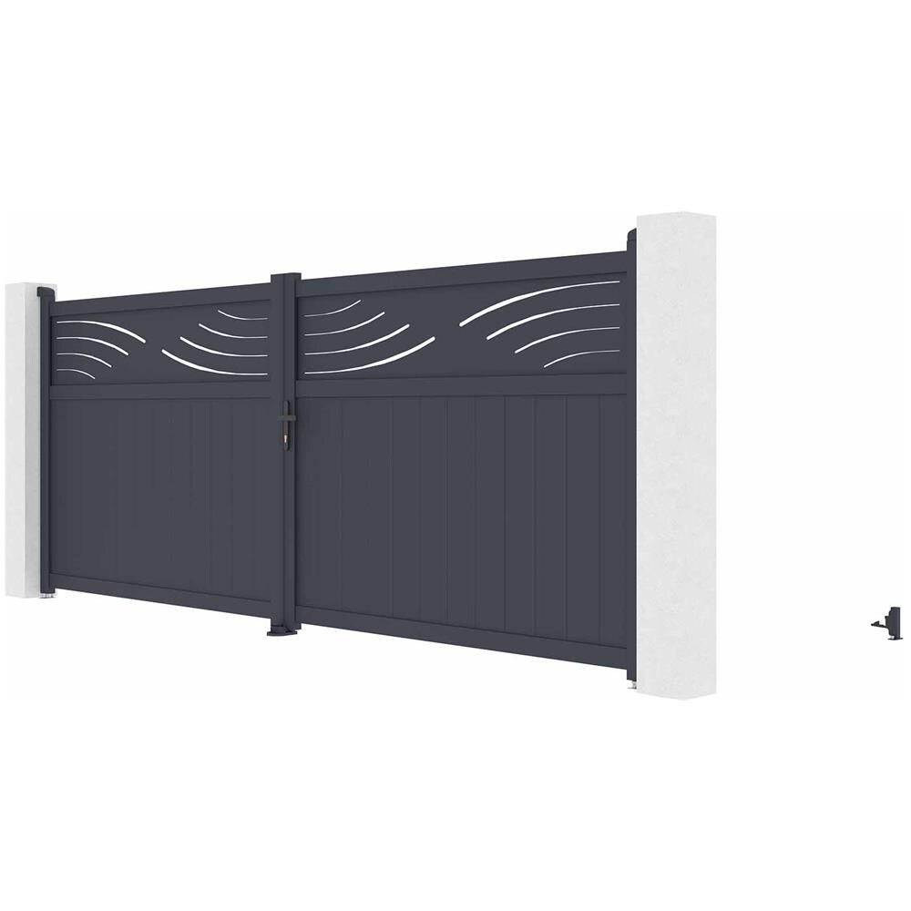 Cancello A Battente Elettrico 4m Halti 400b160 Grigio + Ranger B150 - Foto 2