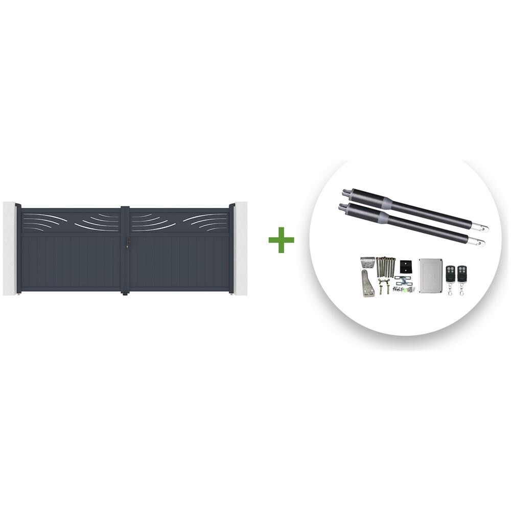 Cancello A Battente Elettrico 4m Halti 400b160 Grigio + Ranger B150 - Foto 1