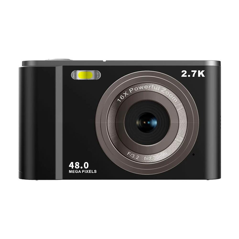Fotocamera Digitale 2.7k 48mp 1080p, Zoom 16x, Scheda Di Memoria Da 32 Gb Black - Foto 1
