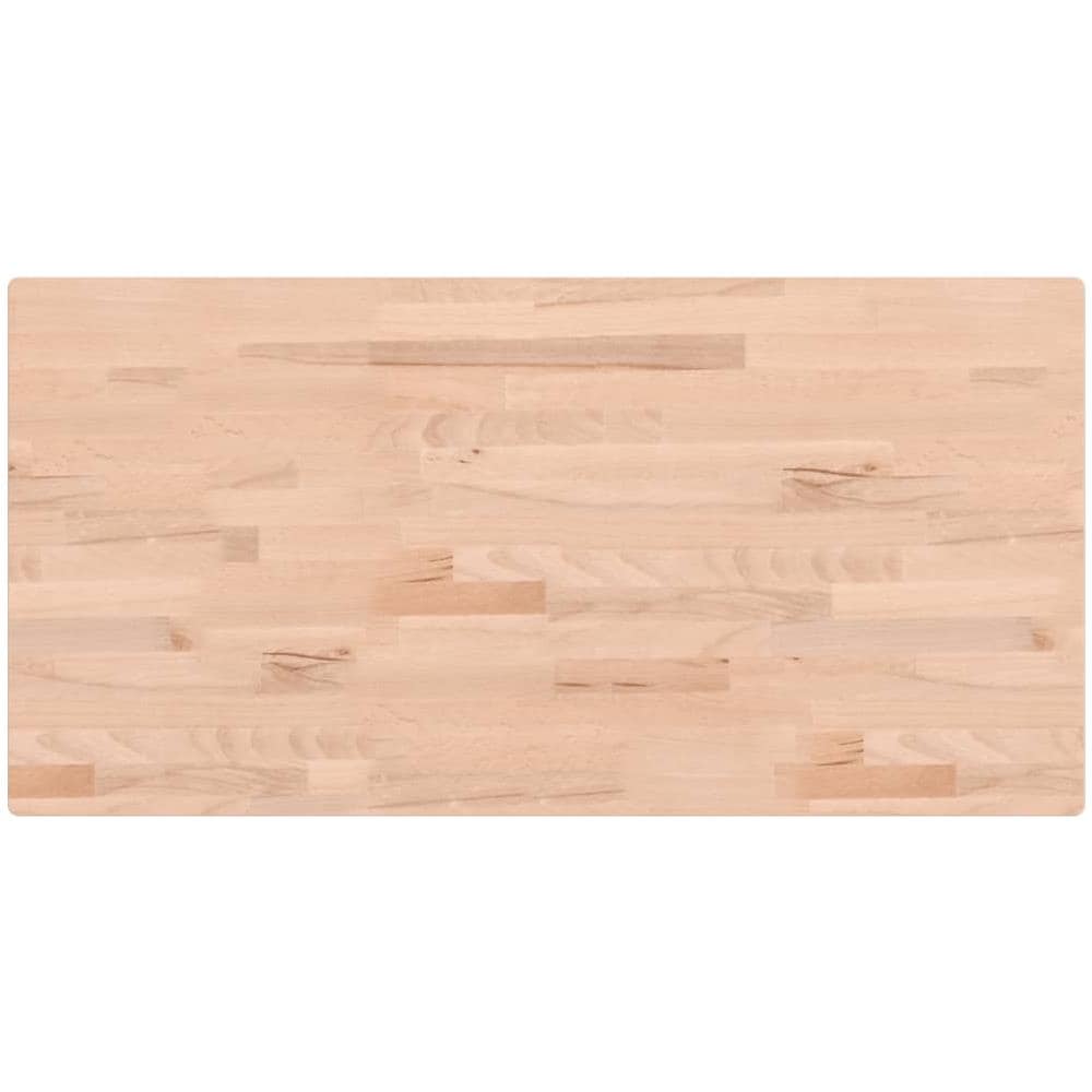 Piano Tavolo 100x50x4cm Rettangolare Legno Massello Di Faggio - Foto 2