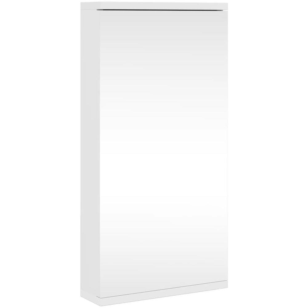 Armadietto Angolare con Specchio da Bagno Bianco 30x24x60 cm - Foto 1