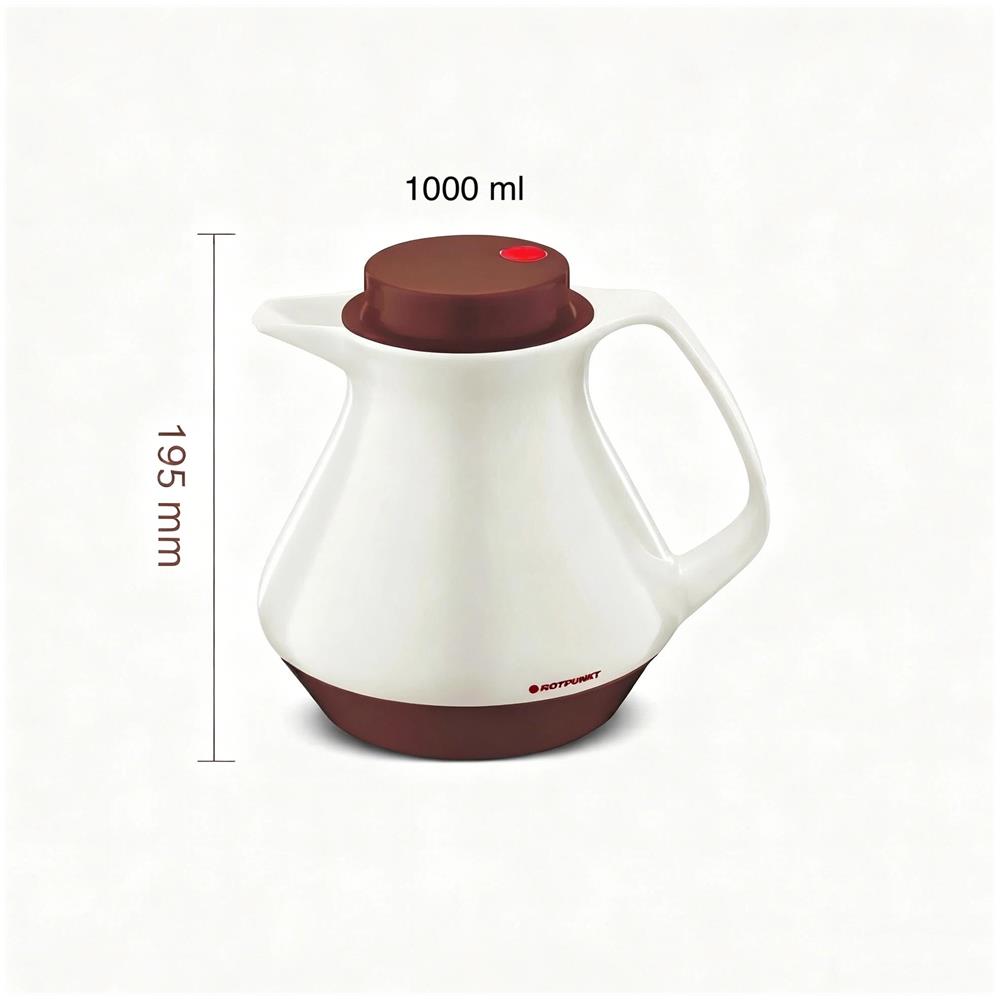 350 Borraccia termica 1L - Caraffa per caffè e tè - Senza BPA - Rosso e Bianco - Foto 2