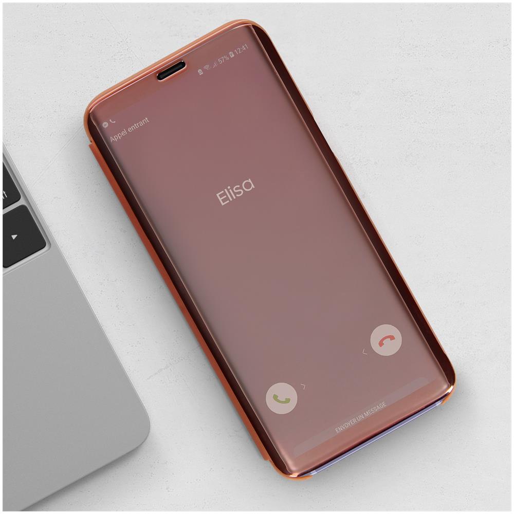 Custodia A Libro Clear View Specchio Per Samsung Galaxy S8 Plus - Rosa - Foto 15