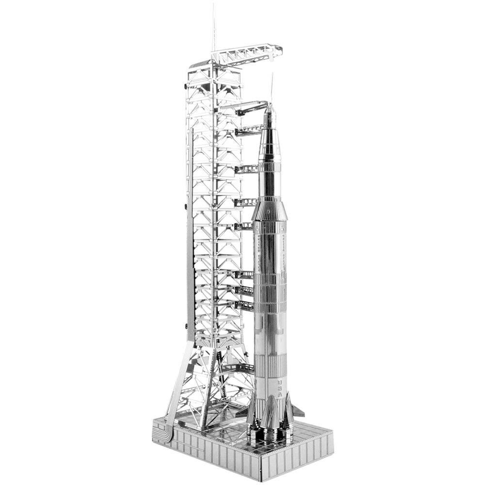Metal Earth Apollo Saturn V With Gantry Puzzle Di Metallo 3d - Foto 1