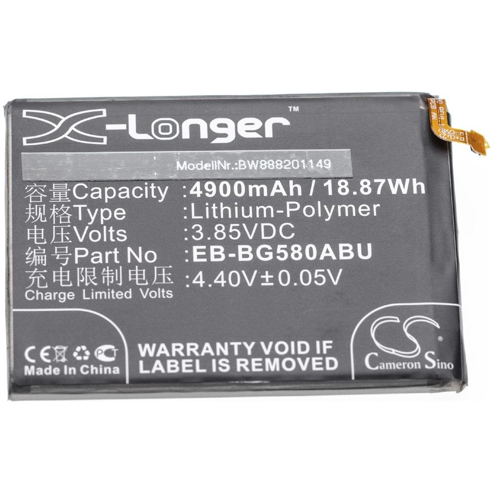 Batteria Sostituisce Samsung Eb-bg580abu, Gh82-18701a Per Smartphone Cellulare Telefono Cellulari (4900mah, 3,85v, Li-poly)  - Foto 1