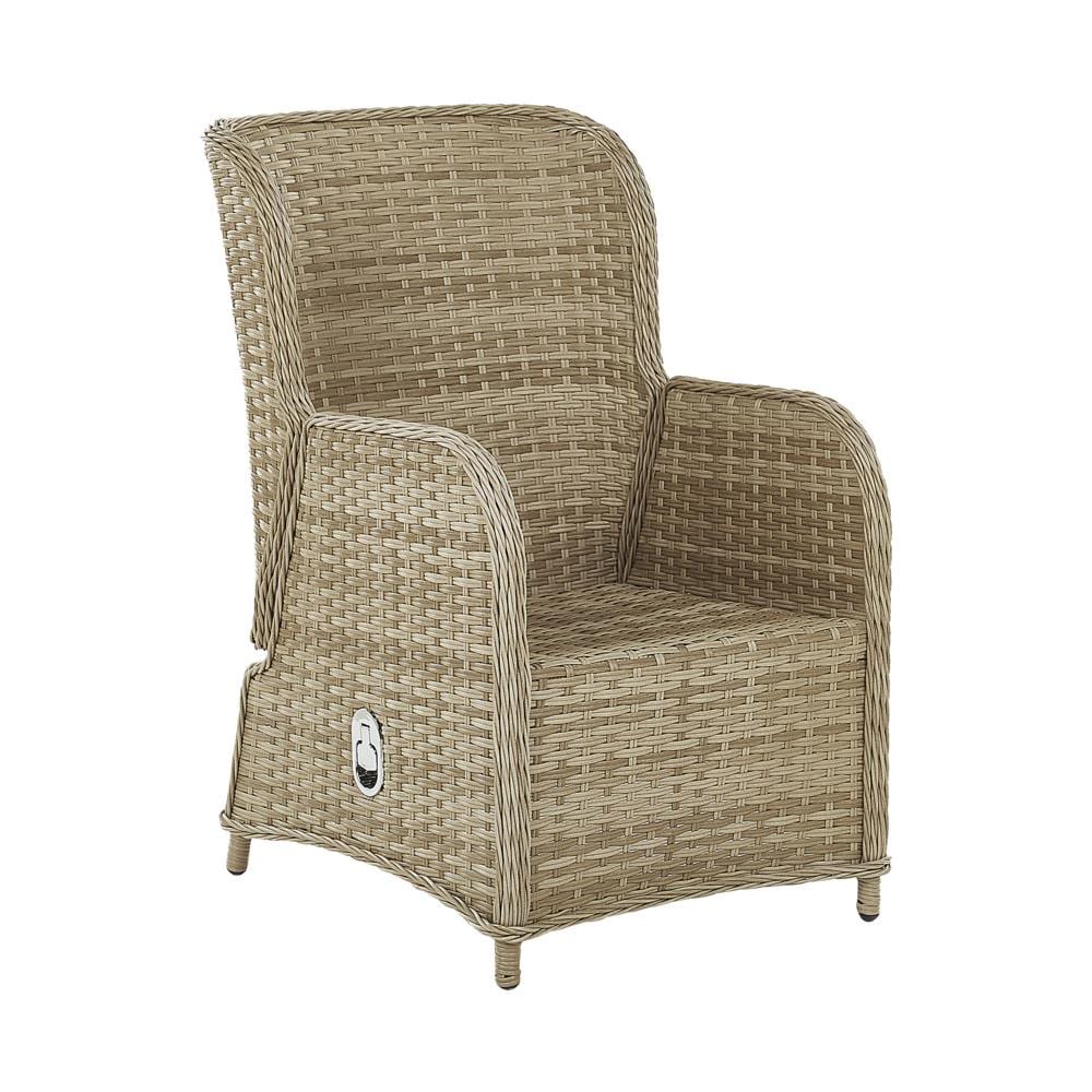 Salotto Da Giardino In Rattan Sintetico Beige Ponza - Foto 2