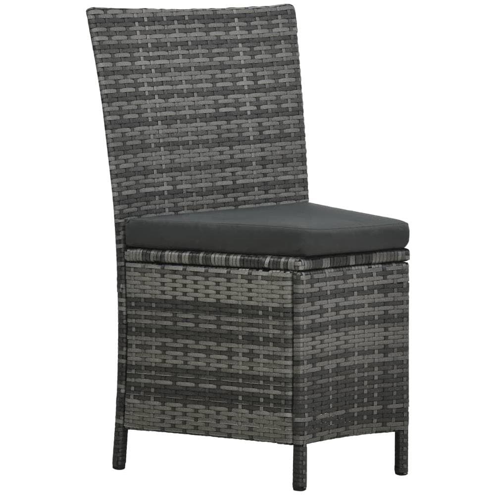 Set Da Pranzo Per Esterni 7 Pz Con Cuscini In Polyrattan Grigio - Foto 8