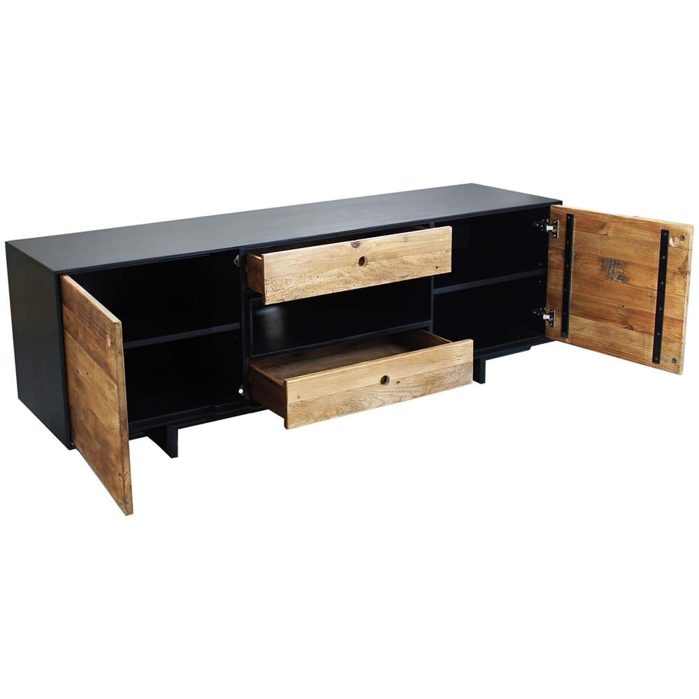 Pinus Black - Porta Tv In Pino Riciclato - Foto 2