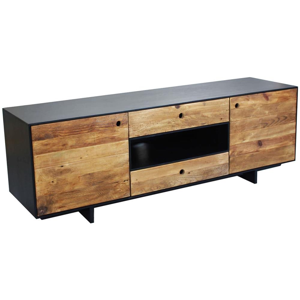 Pinus Black - Porta Tv In Pino Riciclato - Foto 1