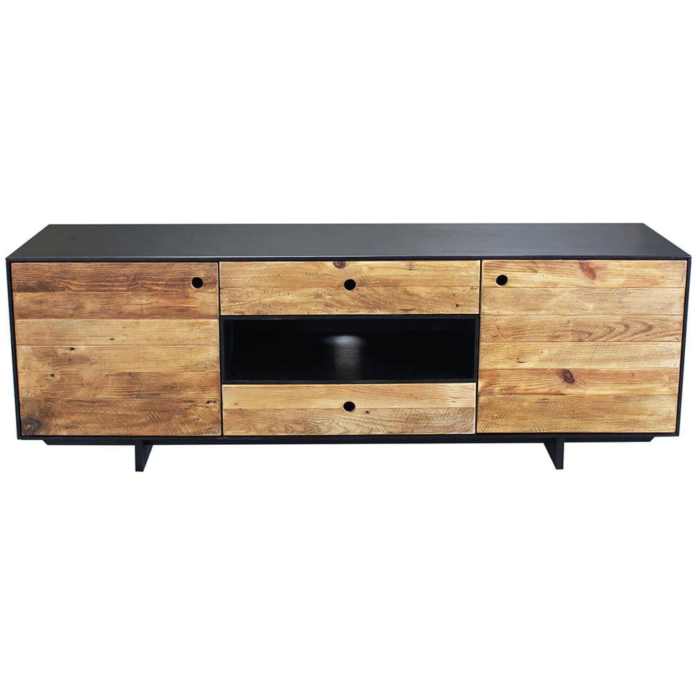 Pinus Black - Porta Tv In Pino Riciclato - Foto 4