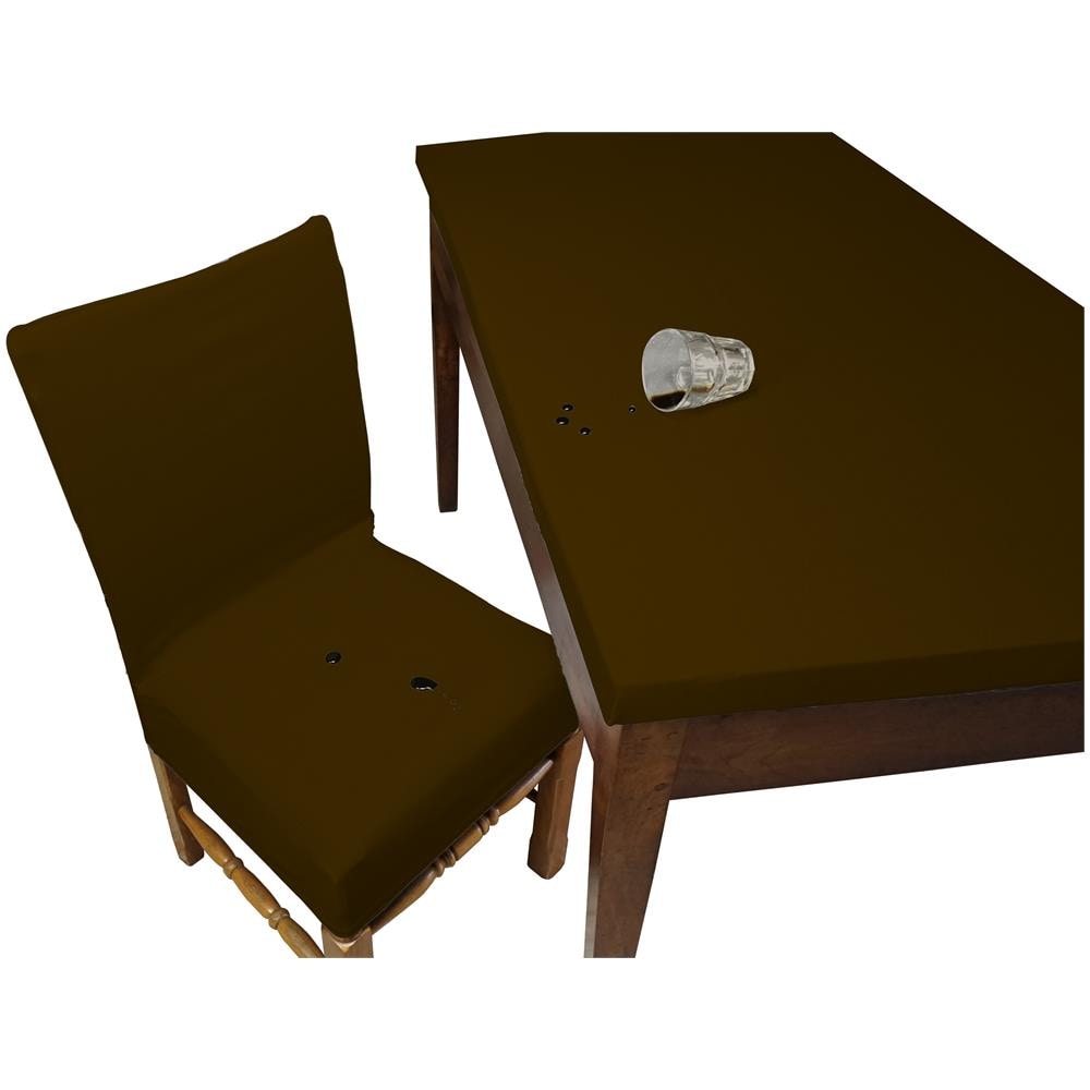 Set 2 Vestisedia Quadrato Antimacchia Made In Italy Marrone - Foto 1