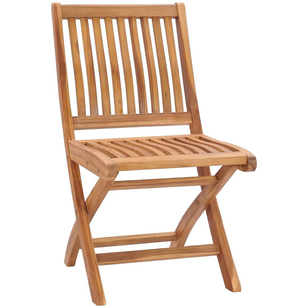 Sedie Giardino 2 pz con Cuscino Grigio a Quadri Massello di Teak - Foto 2