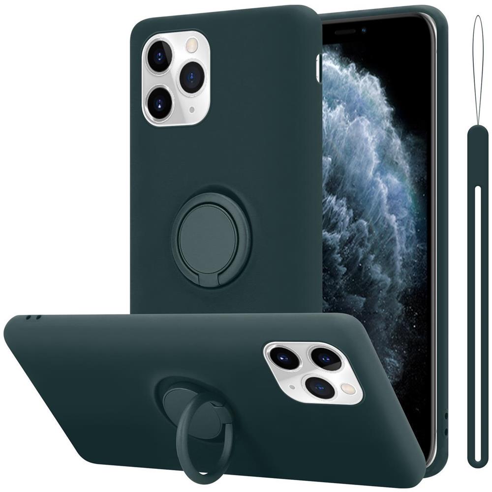 Custodia Compatibile Con Apple Iphone 11 Pro In Liquid Verde - Coperchio Protettivo In Silicone Tpu Flessibile Con Anello - Foto 1