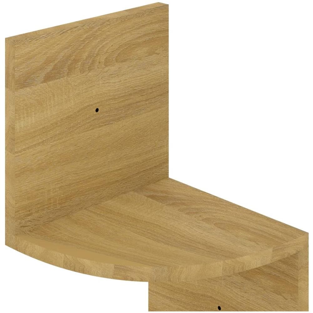 Scaffale Angolare a Muro Rovere Sonoma 19x19x123 cm Multistrato - Foto 2