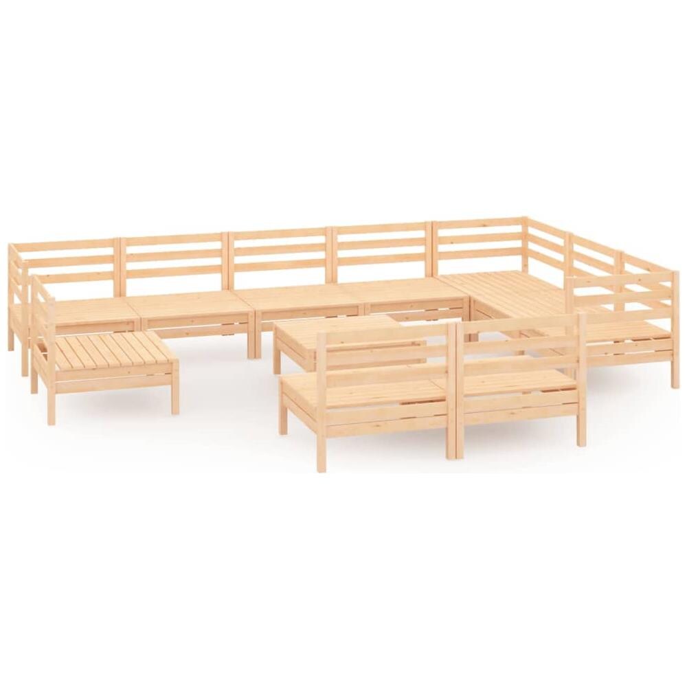 Set Salotto da Giardino 11 pz in Legno Massello di Pino - Foto 1