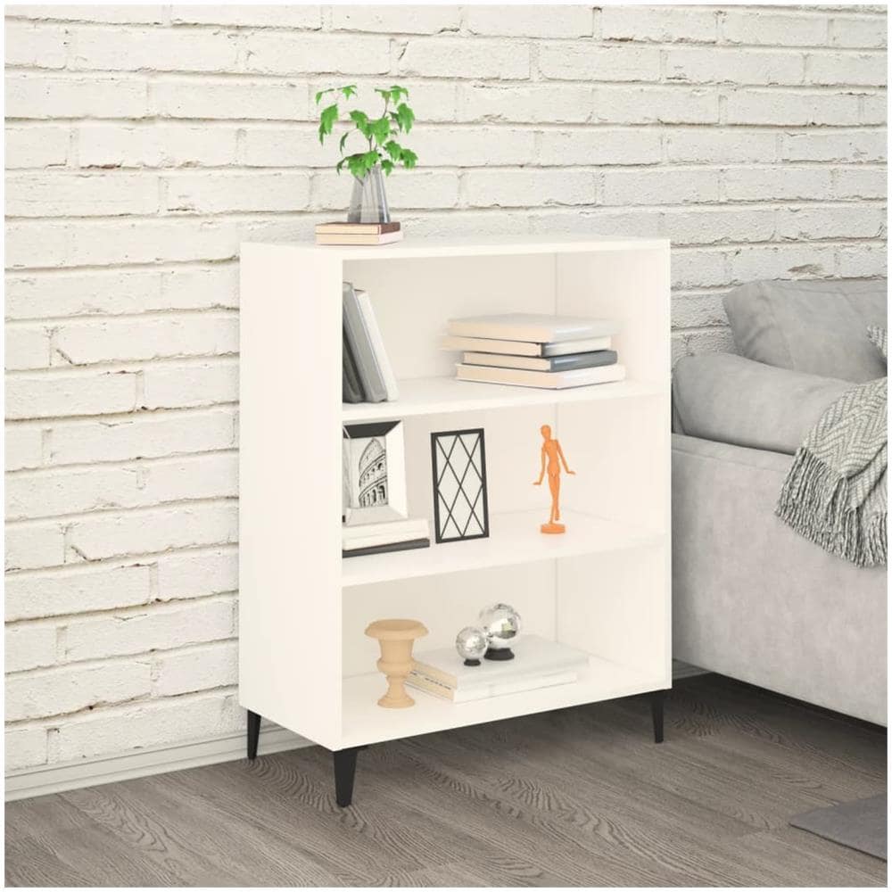 Credenza Bianca 69,5x32,5x90 Cm In Legno Multistrato - Foto 1