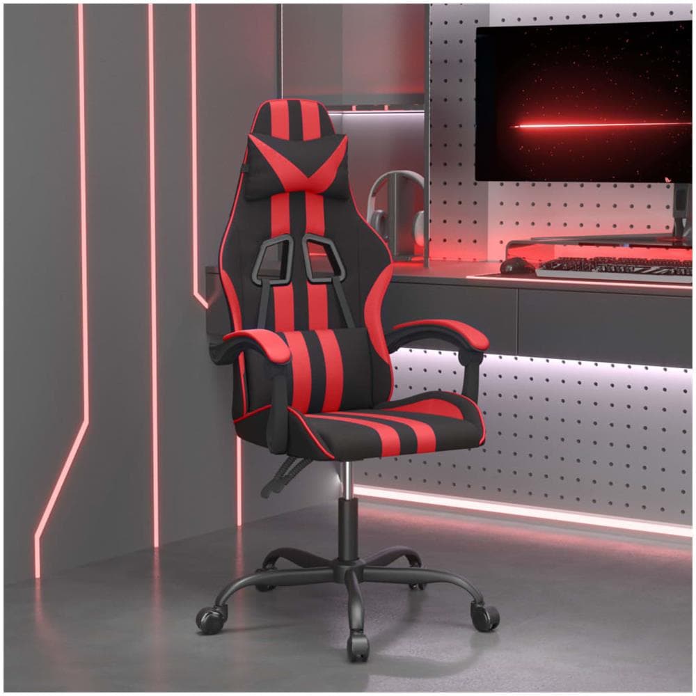 Sedia Da Gaming Nera E Rossa In Similpelle - Foto 1