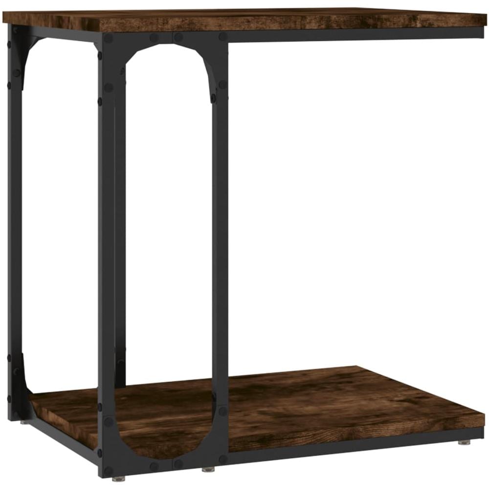 Tavolino Da Salotto Rovere Fumo 50x35x52 Cm Legno Multistrato - Foto 2