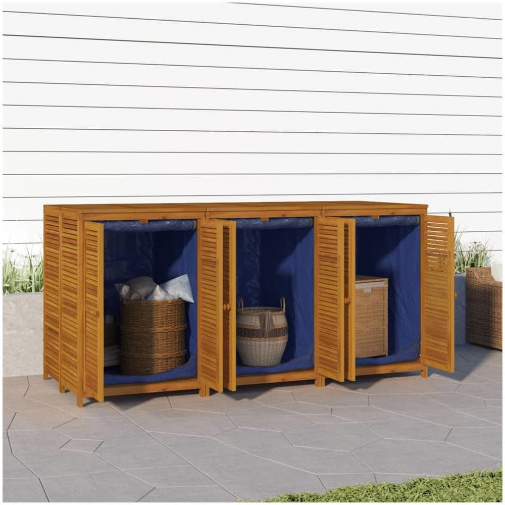 Contenitore Da Giardino 210x87x104 Cm Legno Massello Di Acacia - Foto 1